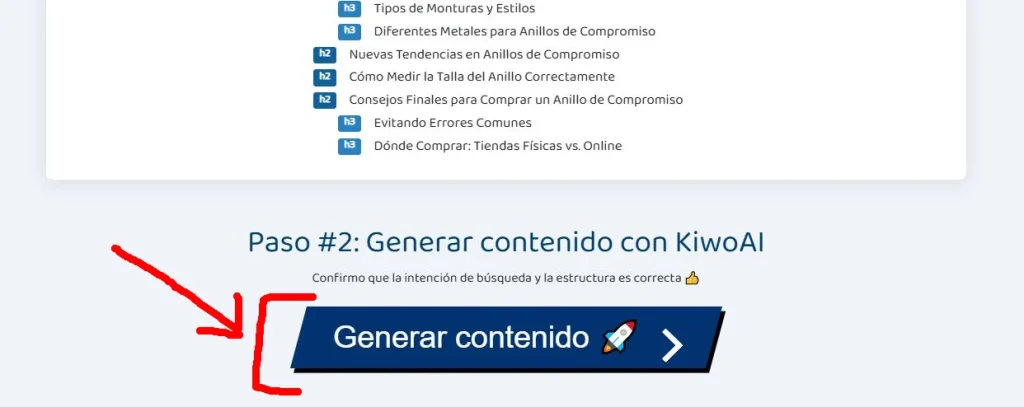 Generar contenido con KiwoAI