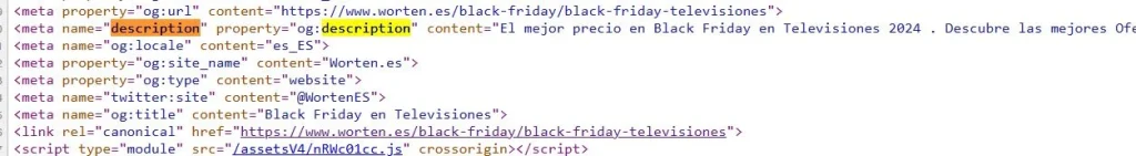 Descripción SEO de Worten en Black Friday