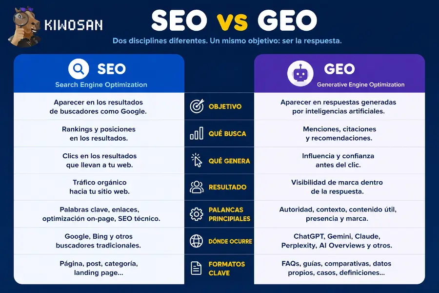 diferencia entre seo vs geo